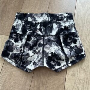 Floral Black and White Women's Shorts